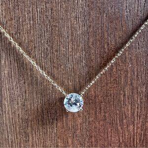 Adina Eden Gold Plated over Sterling Necklace with CZ Pendant